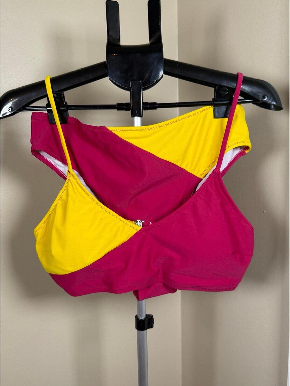 Cupshe Colorblock Bikini Set Pink Yellow Women’s‎ XL NWT
